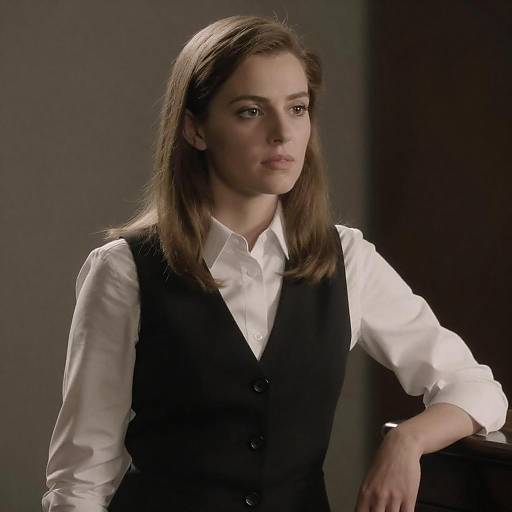 Dramatic Portrait of a Focused Woman