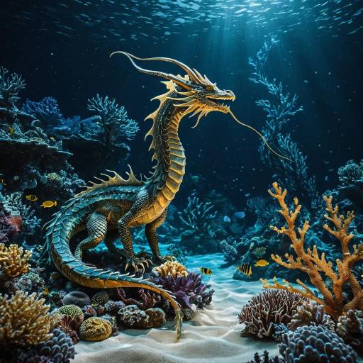 Enchanted Sea Dragon Under Moonlit Waters