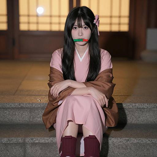 Nighttime Portrait of an Asian Woman