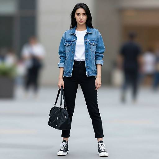 Realistic Cyberpunk Female in Denim