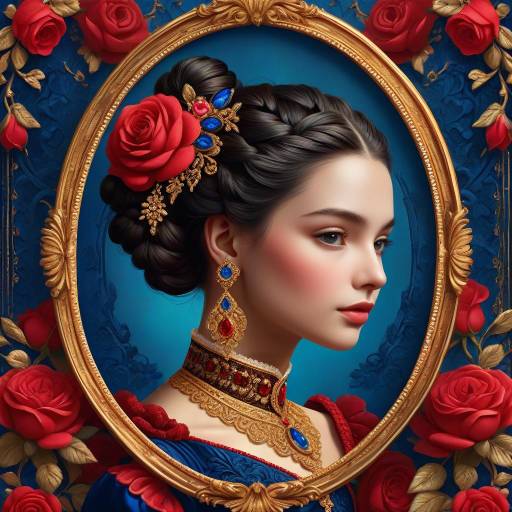 Elegant Woman in Baroque Digital Portrait