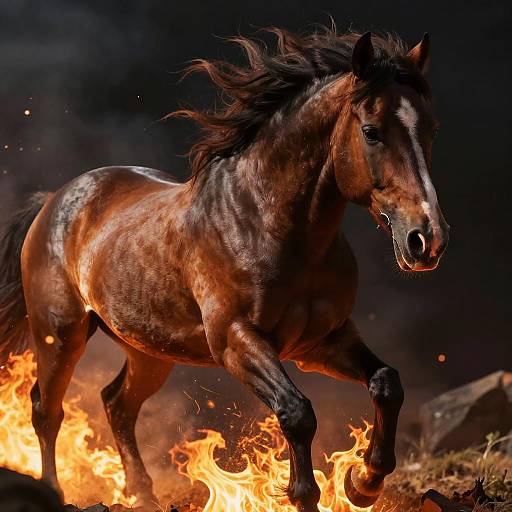 Flaming Rider: Epic Battle Horse Burning