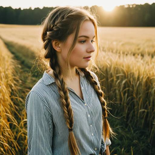 Golden Hour Waterfall Braid in Nature Golden Hour Waterfall Braid in Nature