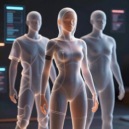 Cyberpunk Virtual Clothing Transparency