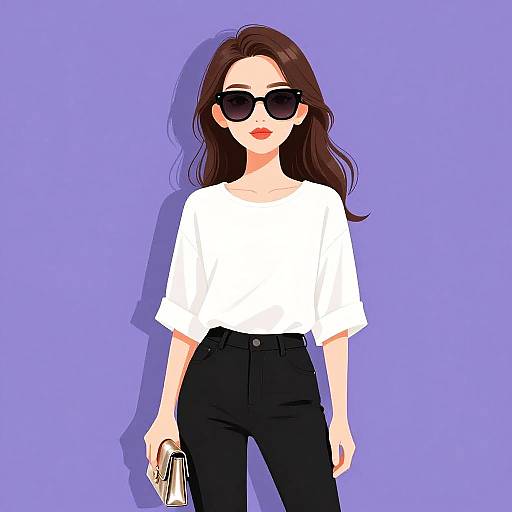 Chic Woman with Stylish Outfit