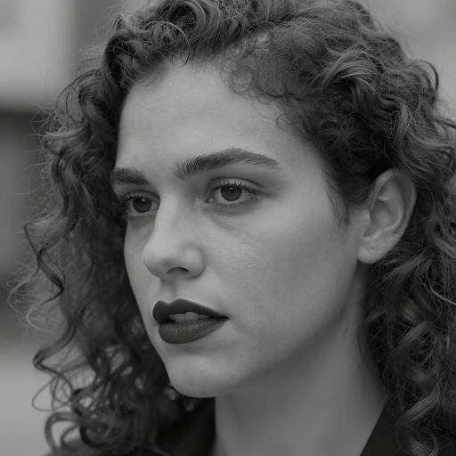 Close-Up Portrait of a Serious Woman