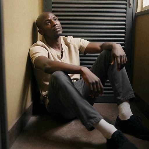 Dimly Lit Portrait of a Black Man