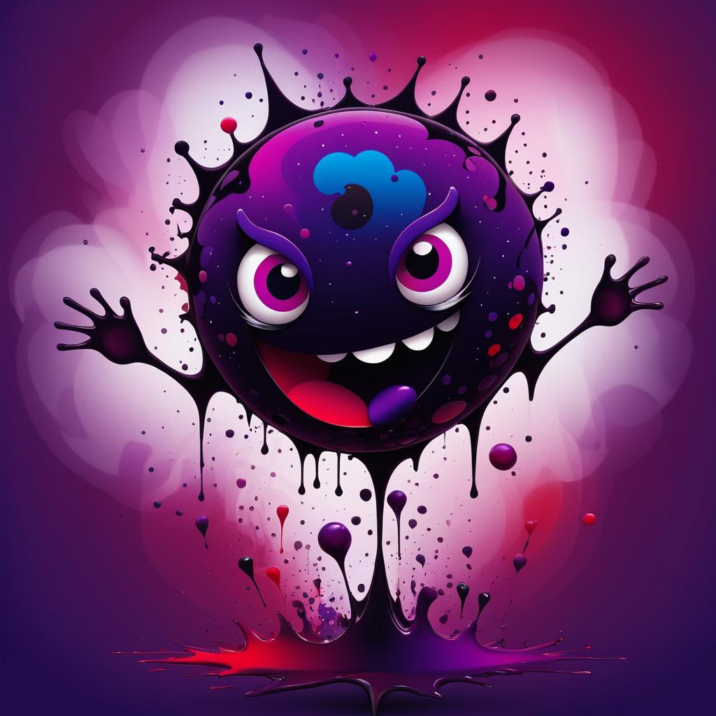 Mischievous Ink Blob Creature in Chaos