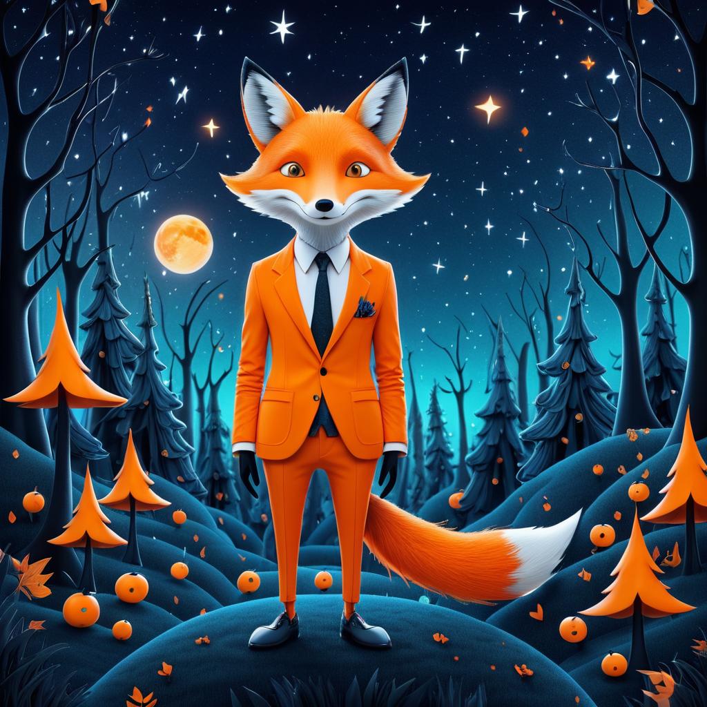 Quirky Fox in a Mystical Forest