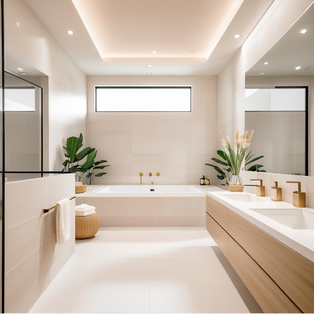 Luxurious Spa Bathroom Family Interaction