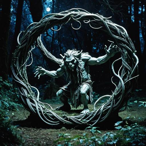 Troll Sculptor with Vine Sculpture in Fairy Circle