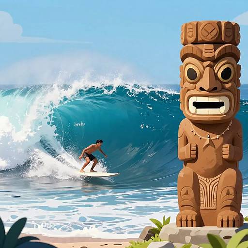 Bali Surf with Translucent Wave