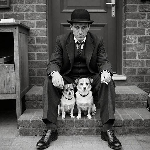 Moody Black and White Street Portrait