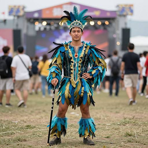 Feathered Music Festival Costume
