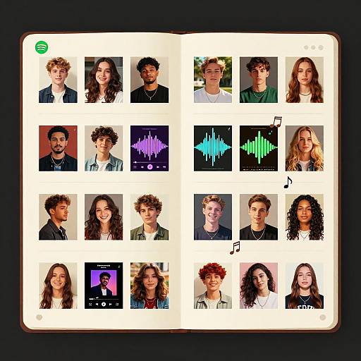 Spotify Yearbook Music Collage