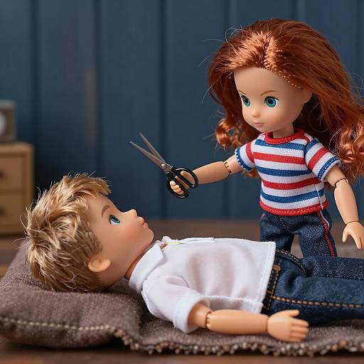 Intense Doll and Boy Interaction Scene