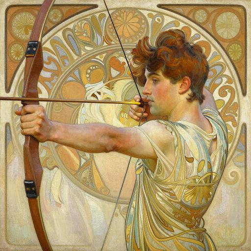 Young Archer Oil Painting Portrait