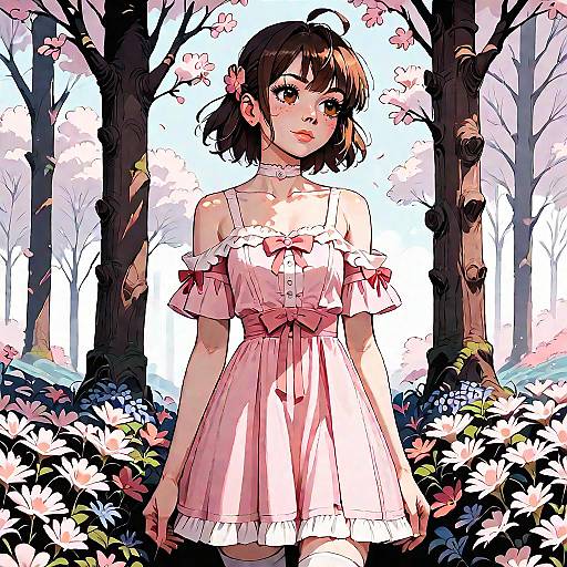 Aesthetic Anime Girl at Dawn