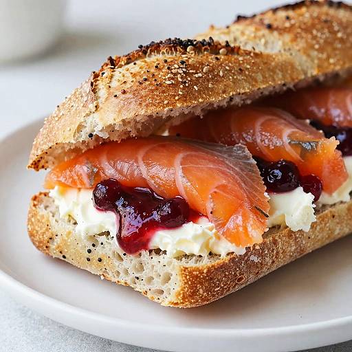 Close-Up Gourmet Sandwich Photography