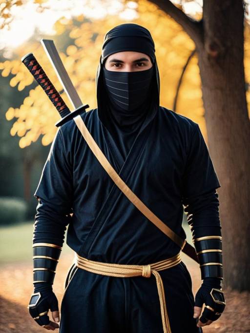 Realistic Ninja Brian Cosplay of a Man