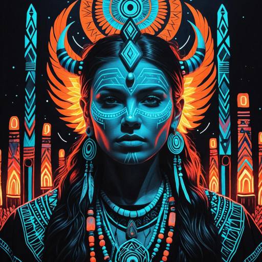 Urban Shaman with Glowing Totems