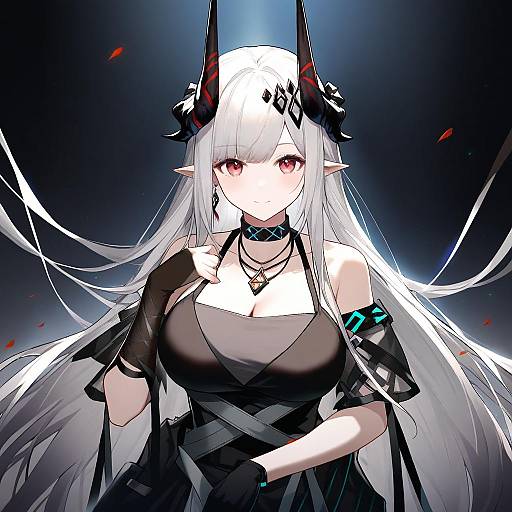 Illustration of Mudrock (obsidian) (arknights), arknights in the style of Shigure ryuunosuke