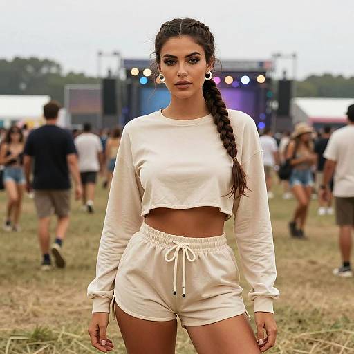 Confident Woman at Farm Music Festival