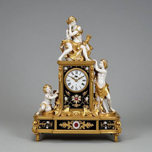 Ornate Antique French Mantel Clock