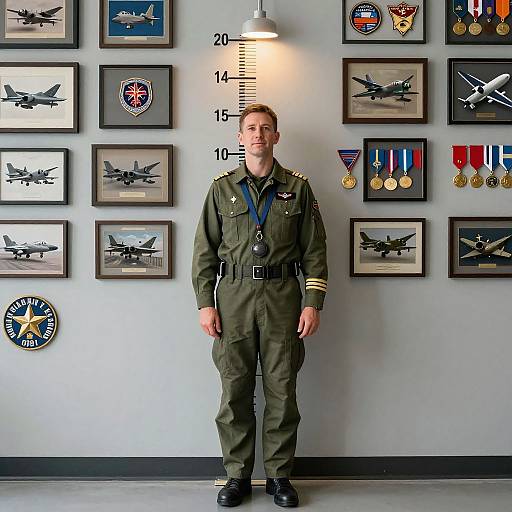 Fighter Pilot Height Measurement Scene