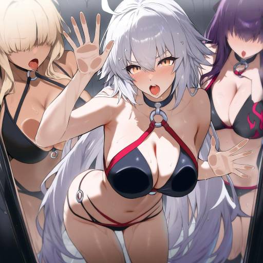Girls in Swimsuits at the Pool