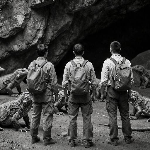 Exploring a Dark Cave with Creatures