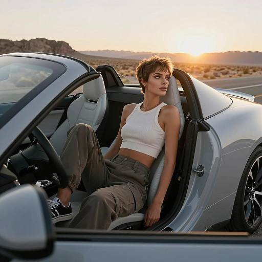Cinematic Desert Roadster Lifestyle Scene