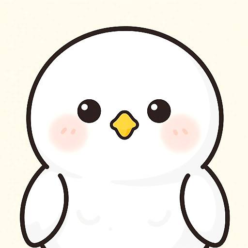 Chibi Shy Snow Owl Girl