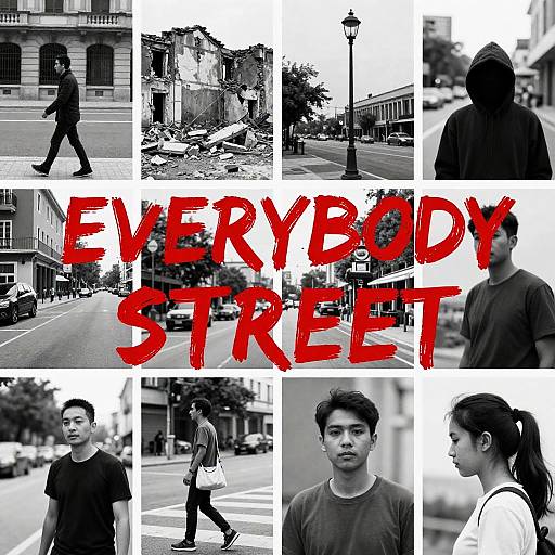 Urban Black and White Collage Art