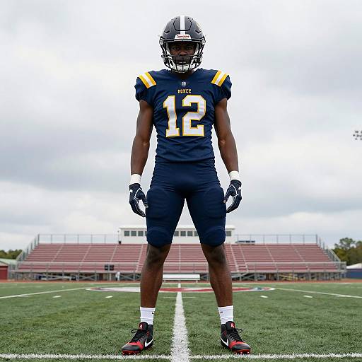 Dramatic Portrait of Football Player