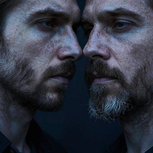 Close-Up Moody Bearded Faces