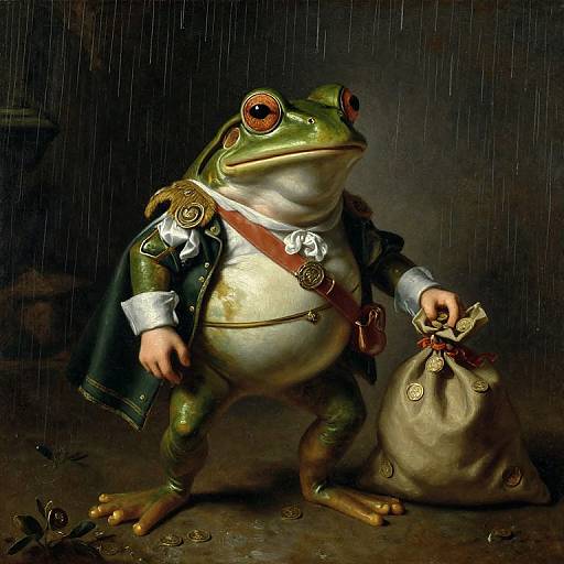 Backlit Frog Musketeer Portrait