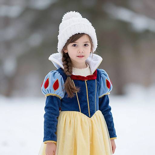 Realistic Child in Snow White Costume