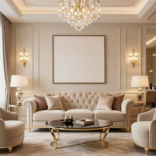 Moody Luxurious Lounge Room Interior