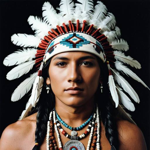 Native American Man in Traditional Headdress