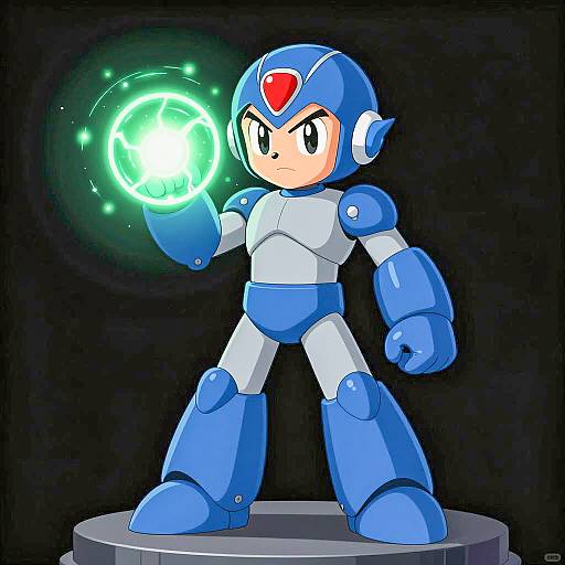 Dynamic CGI of Mega Man in Action