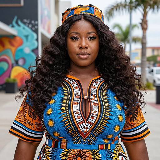 African American Woman in Cultural Attire