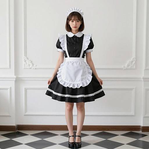 Elegant Photorealistic French Maid Costume