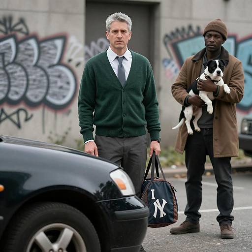 Gritty Urban Portrait of Two Men