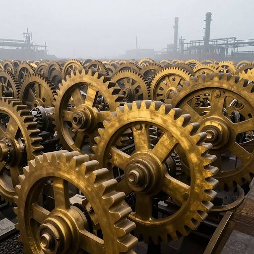 Infinite Rows of Interlocking Gears