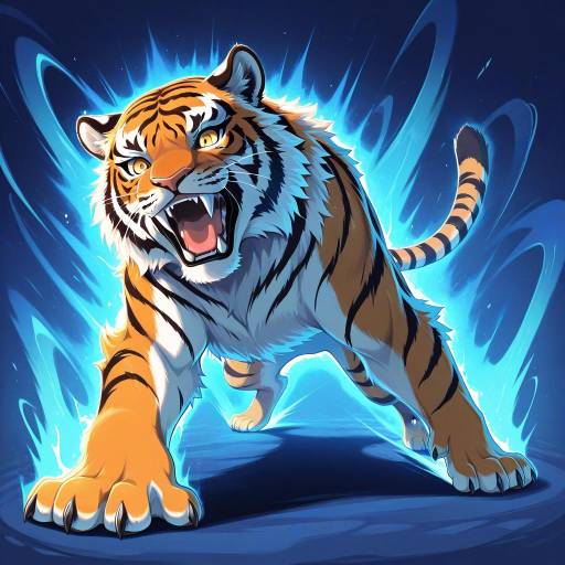 Majestic Barisan Tiger in Dynamic Pose Majestic Barisan Tiger in Dynamic Pose