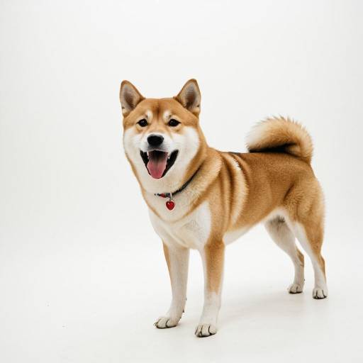 Happy Shiba Inu Dog Standing
