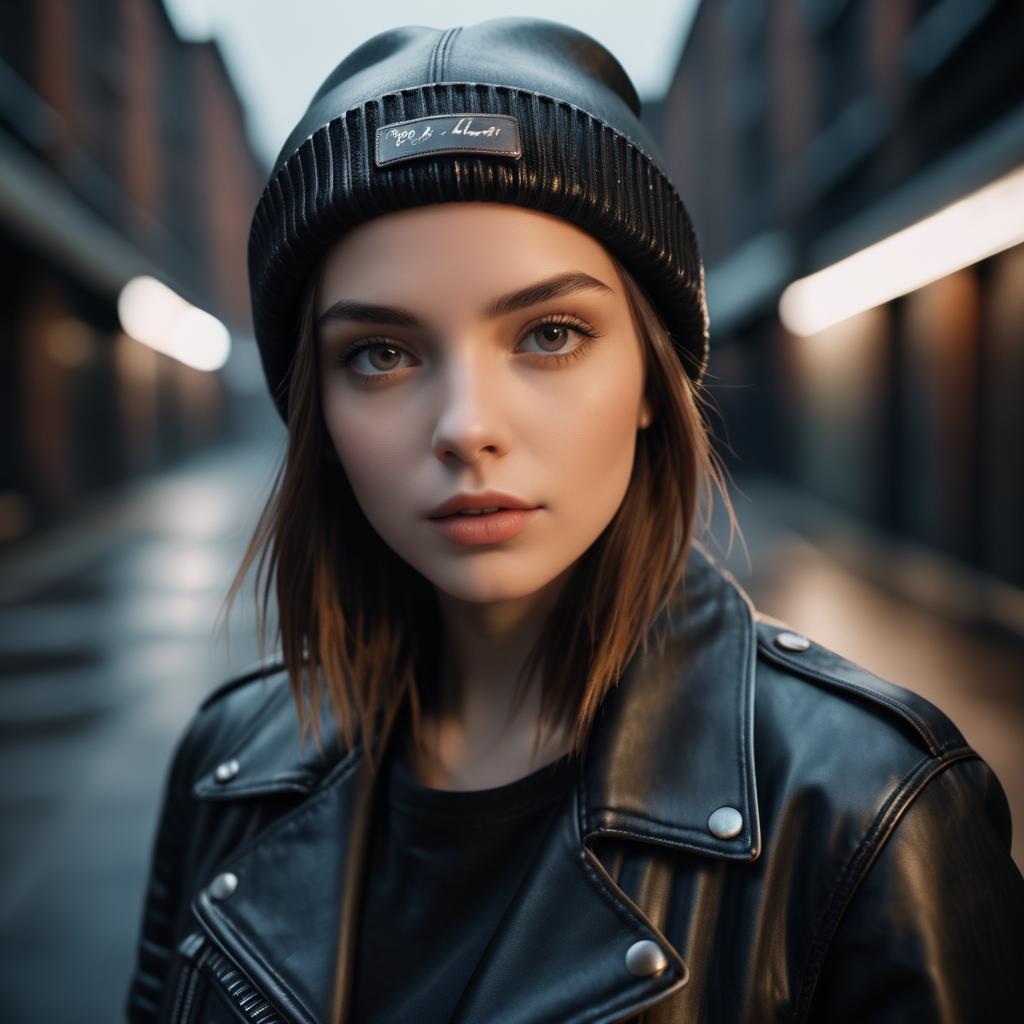 Stylish Urban Portrait of a Young Woman