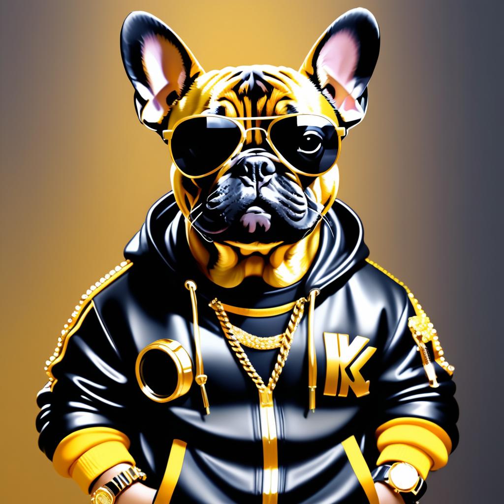 French Bulldog in Hip-Hop Style