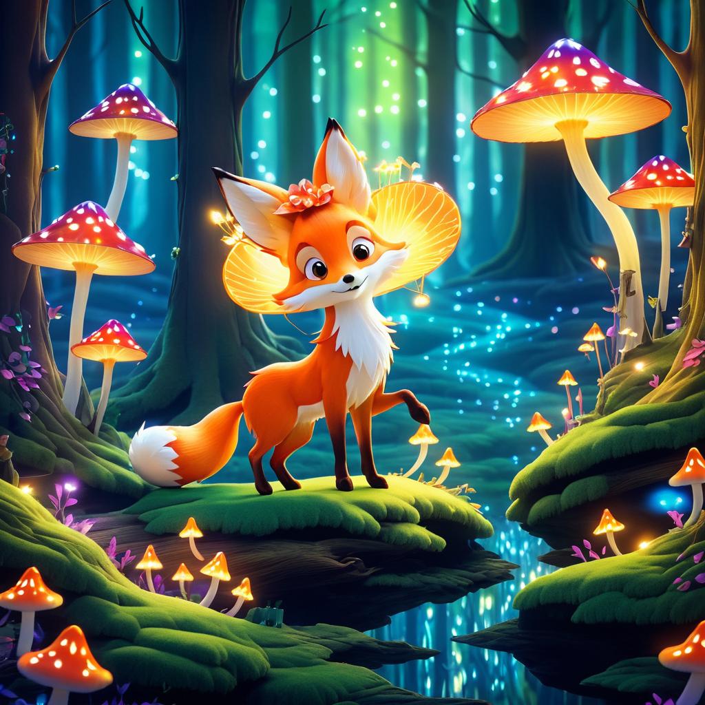 Whimsical Fox in Enchanted Forest